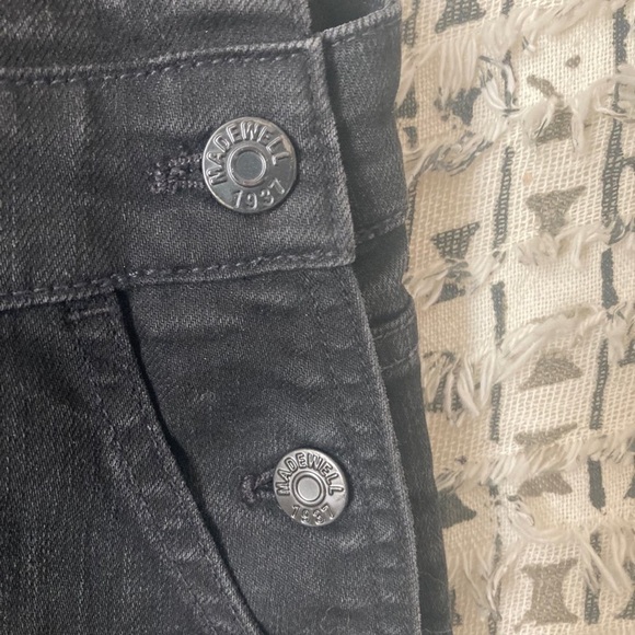 Madewell Denim Crossback Overalls Black size Small Rare - Picture 7 of 8